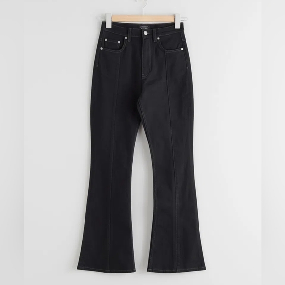 - & other stories high rise front seam flared jeans - Picture 1 of 14